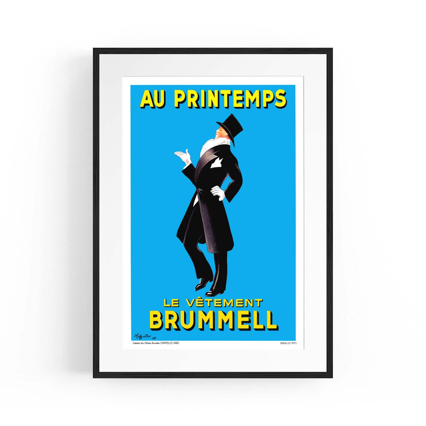 French Brummell Fashion Vintage Advert Wall Art - The Affordable Art Company