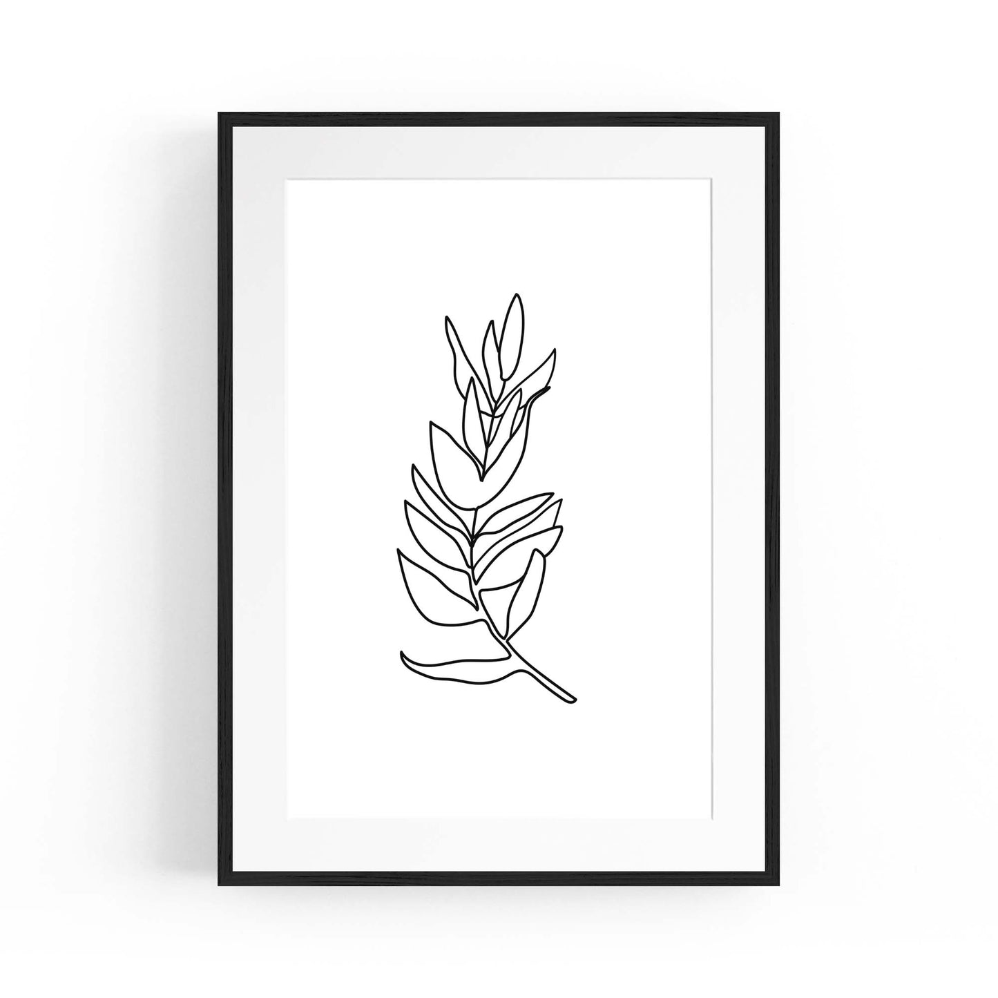 Minimal Branch Line Drawing Plant Nature Wall Art #1 - The Affordable Art Company