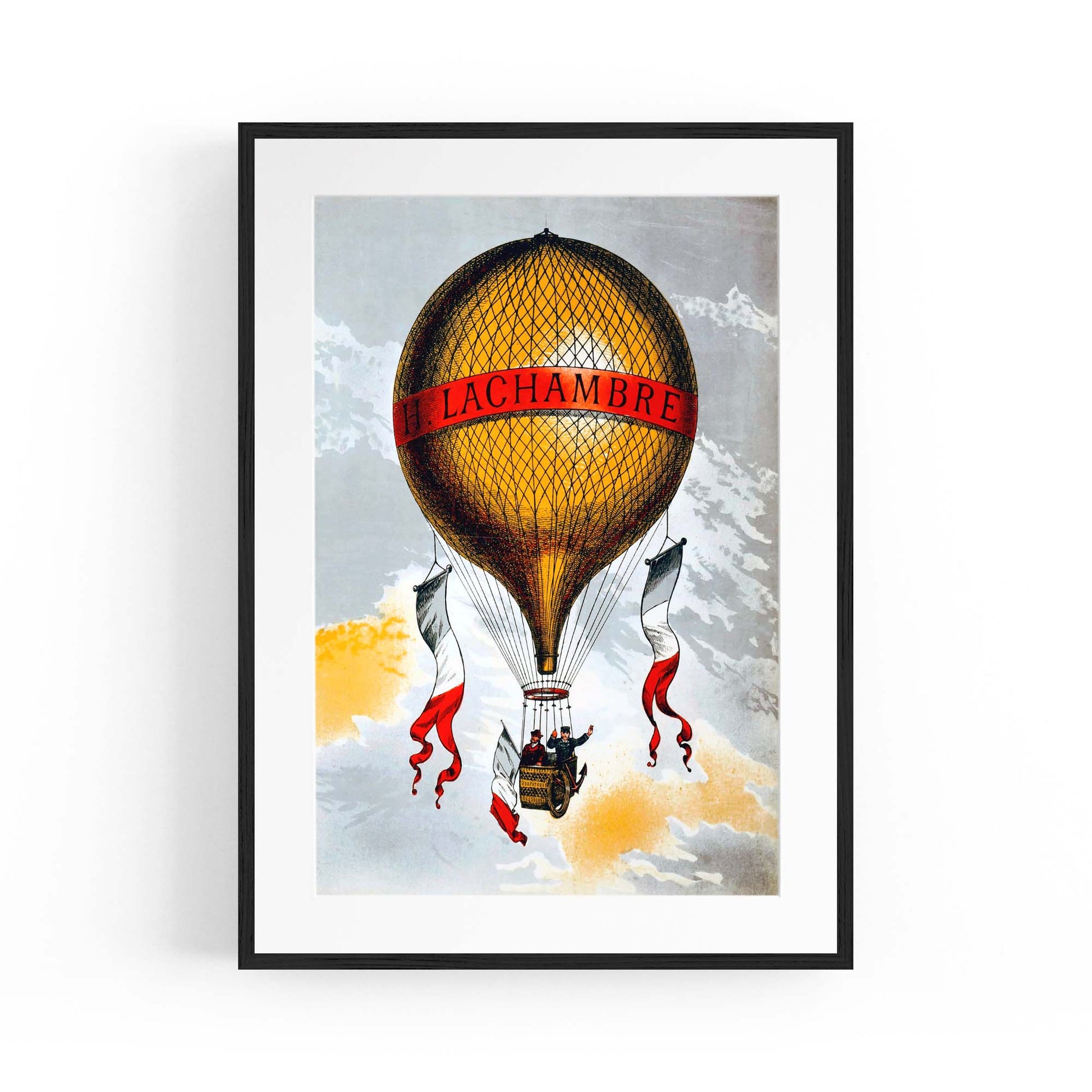 H Chambre Balloon Vintage Advert Wall Art - The Affordable Art Company