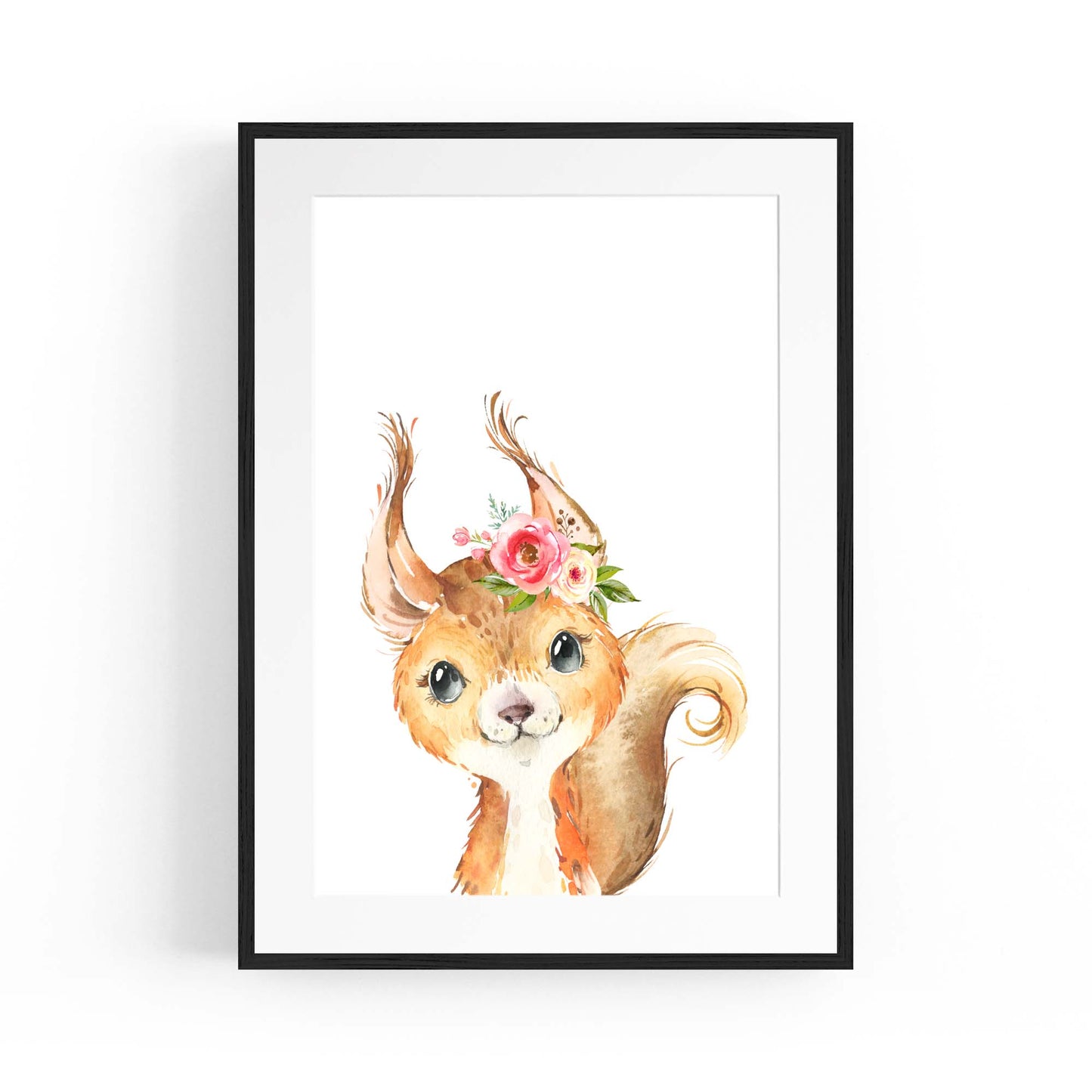 Cute Baby Squirrel Nursery Animal Gift Wall Art - The Affordable Art Company