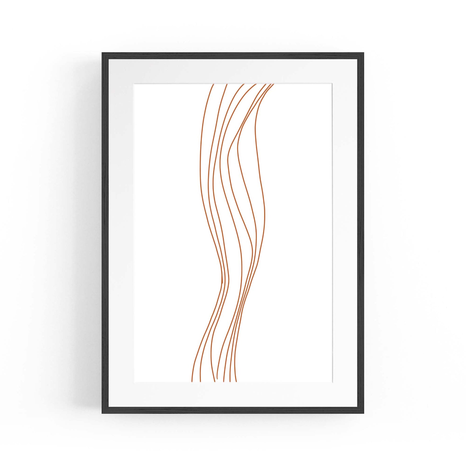 Minimal Waves Line Abstract Wall Art #5 - The Affordable Art Company