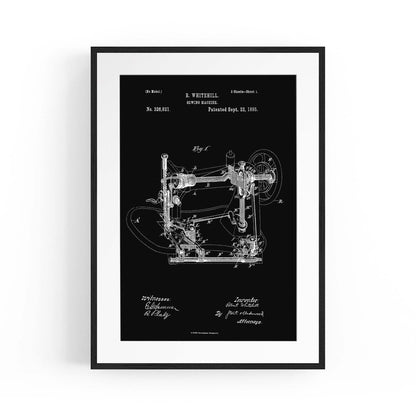 Vintage Sewing Machine Patent Wall Art #1 - The Affordable Art Company