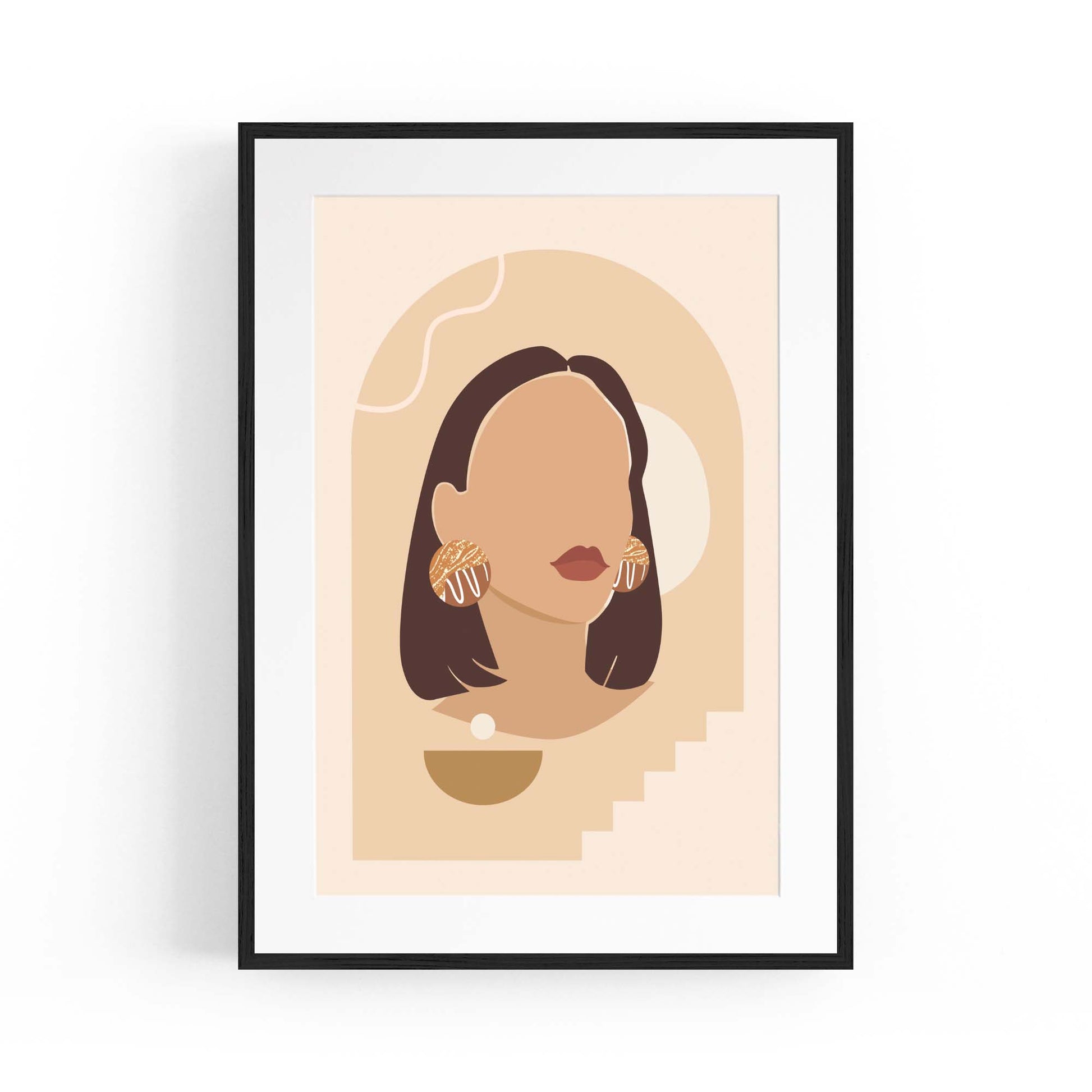 Abstract Chic Girl Fashion Bedroom Wall Art - The Affordable Art Company