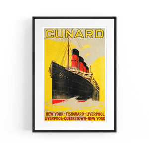 Cunard Line Vintage Shipping Advert Wall Art - The Affordable Art Company