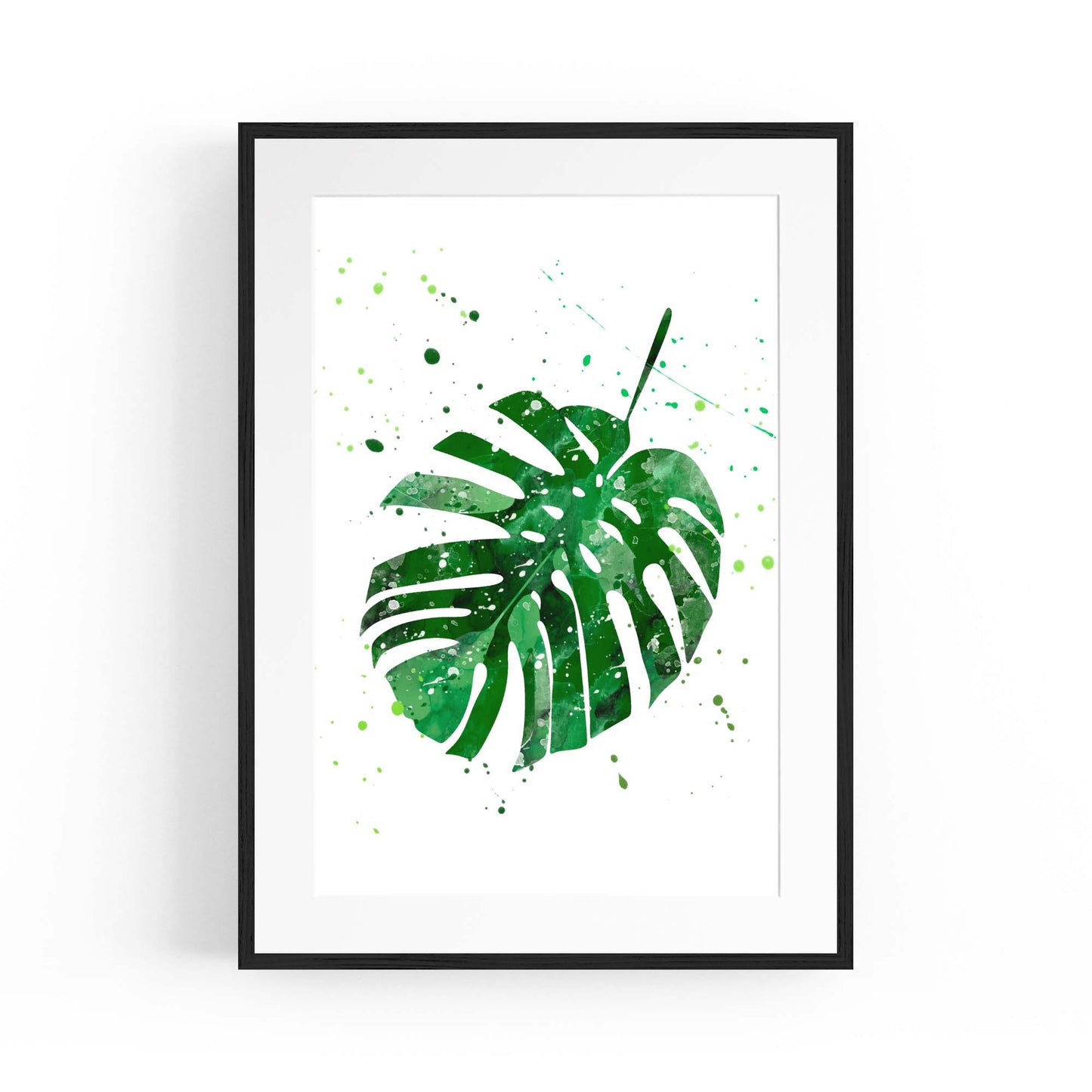 Palm Leaf Tropical Green Minimal Wall Art #4 - The Affordable Art Company