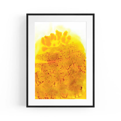 Orange Abstract Ink Painting Minimal Wall Art - The Affordable Art Company