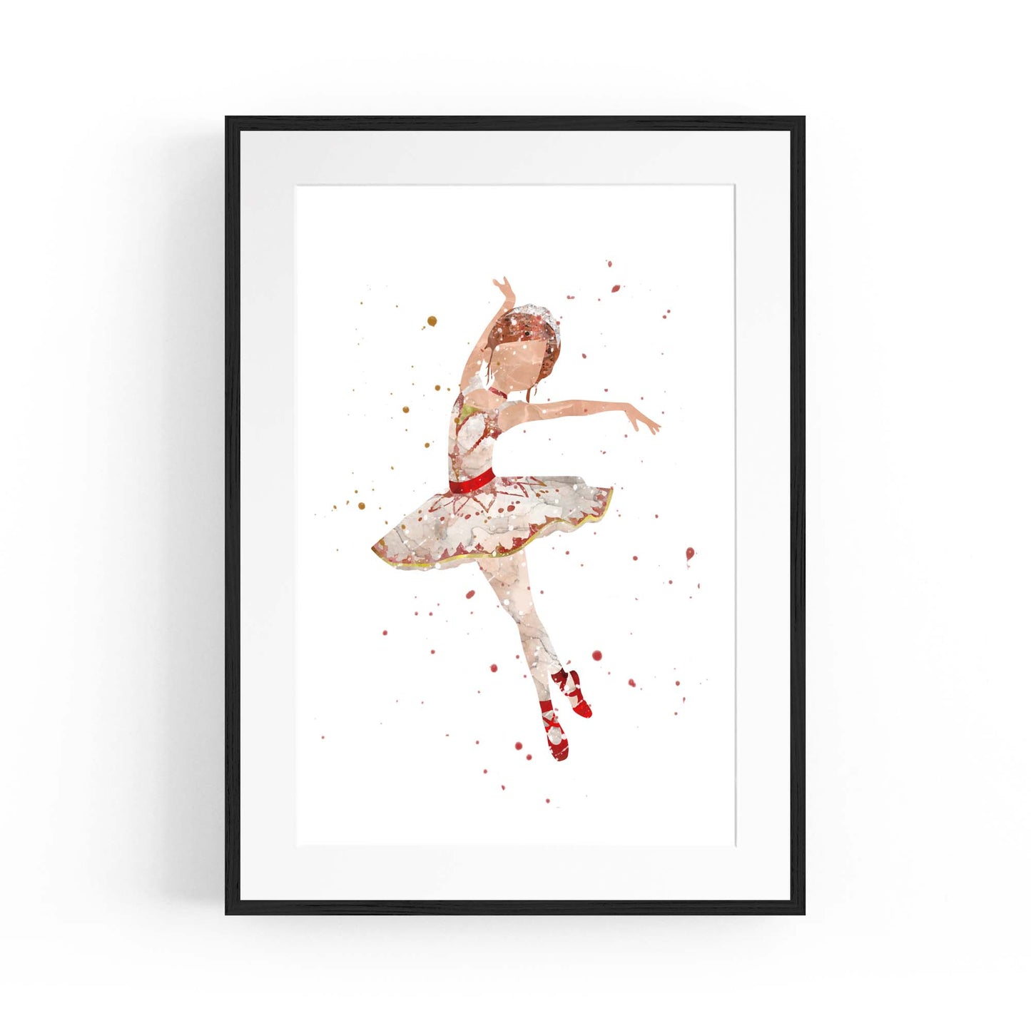White Ballerina Girls Bedroom Ballet Wall Art #1 - The Affordable Art Company