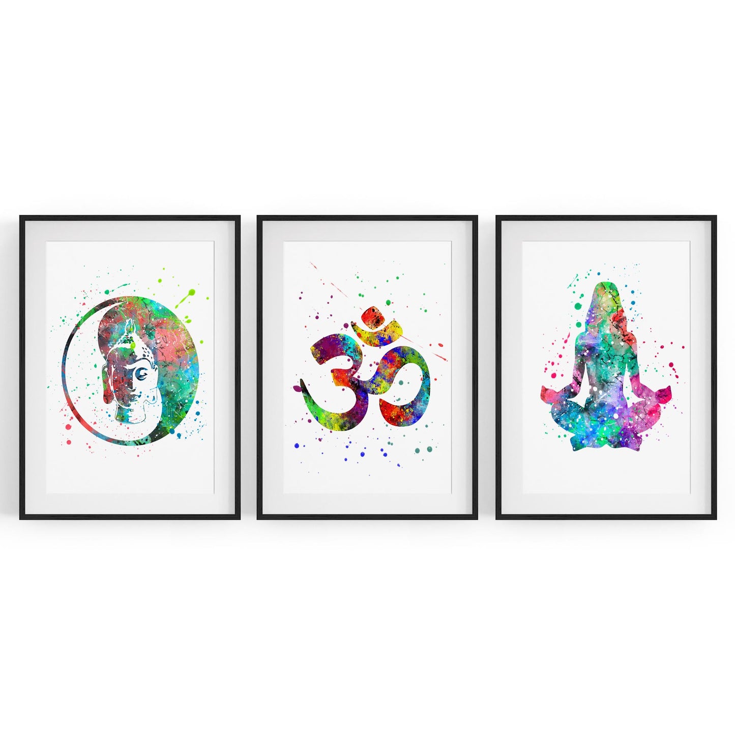 Set of Yoga Studio Watercolour Calming Wall Art - The Affordable Art Company