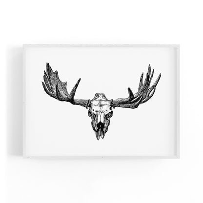 Elk Antlers Hunting Trophy Man Cave Wall Art - The Affordable Art Company