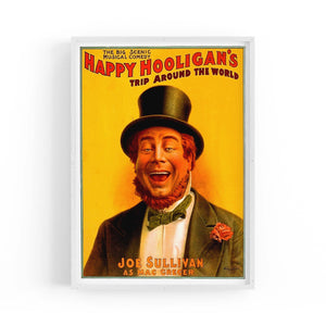 Happy Hooligan Irish Vintage Bar Advert Wall Art - The Affordable Art Company