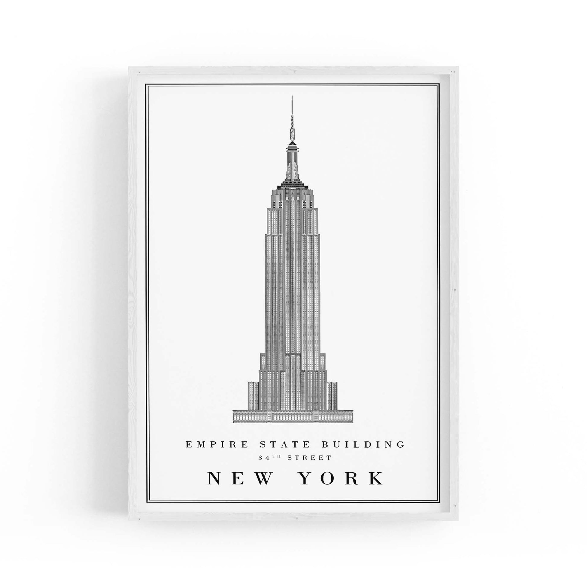 Empire State Building Minimal New York Wall Art - The Affordable Art Company