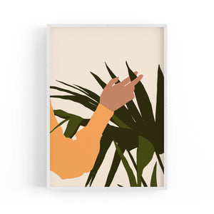 Retro House Plant Modern Pastel Wall Art - The Affordable Art Company