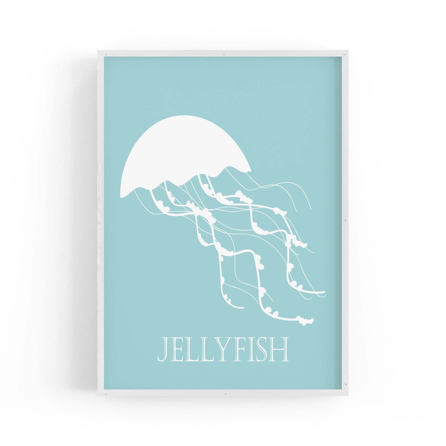 Jellyfish Cartoon Nursery Babys Bedroom Wall Art - The Affordable Art Company