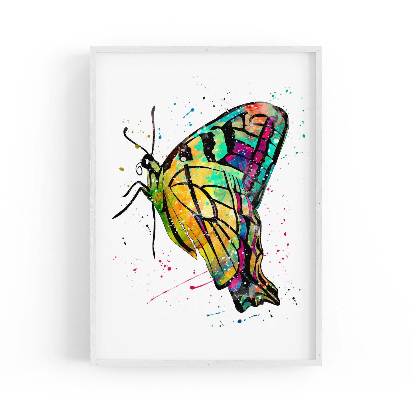 Butterfly Cute Nursery Baby Toddler Wall Art #4 - The Affordable Art Company