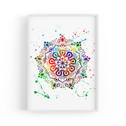 Calming Mandala Yoga Buddhist Wall Art - The Affordable Art Company