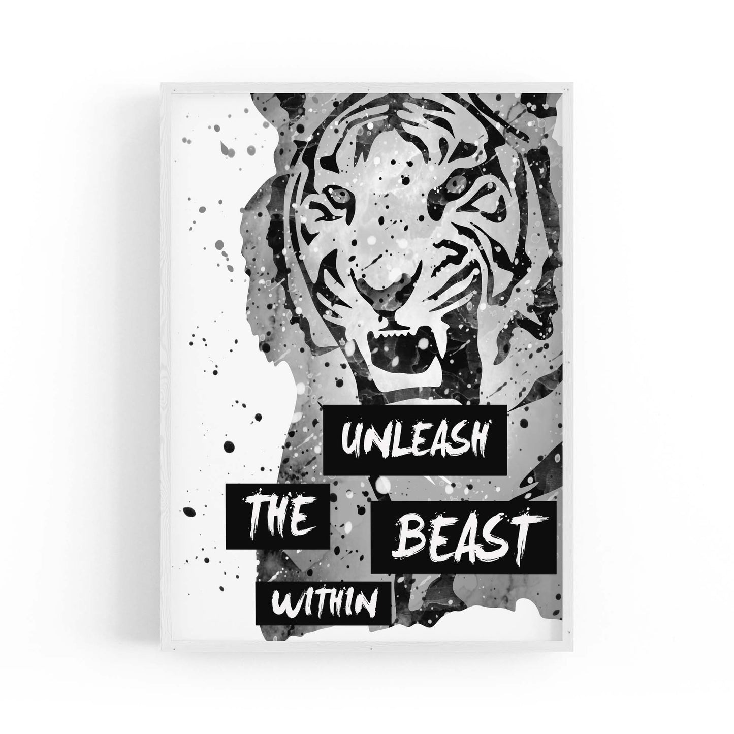 Tiger Quote Moticational Gym Fitness Wall Art - The Affordable Art Company