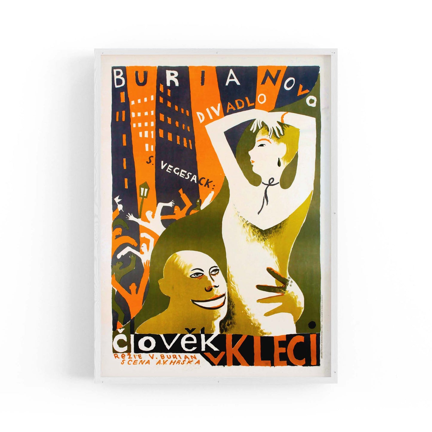 Clovek Theatre Vintage Artwork Decor Wall Art - The Affordable Art Company