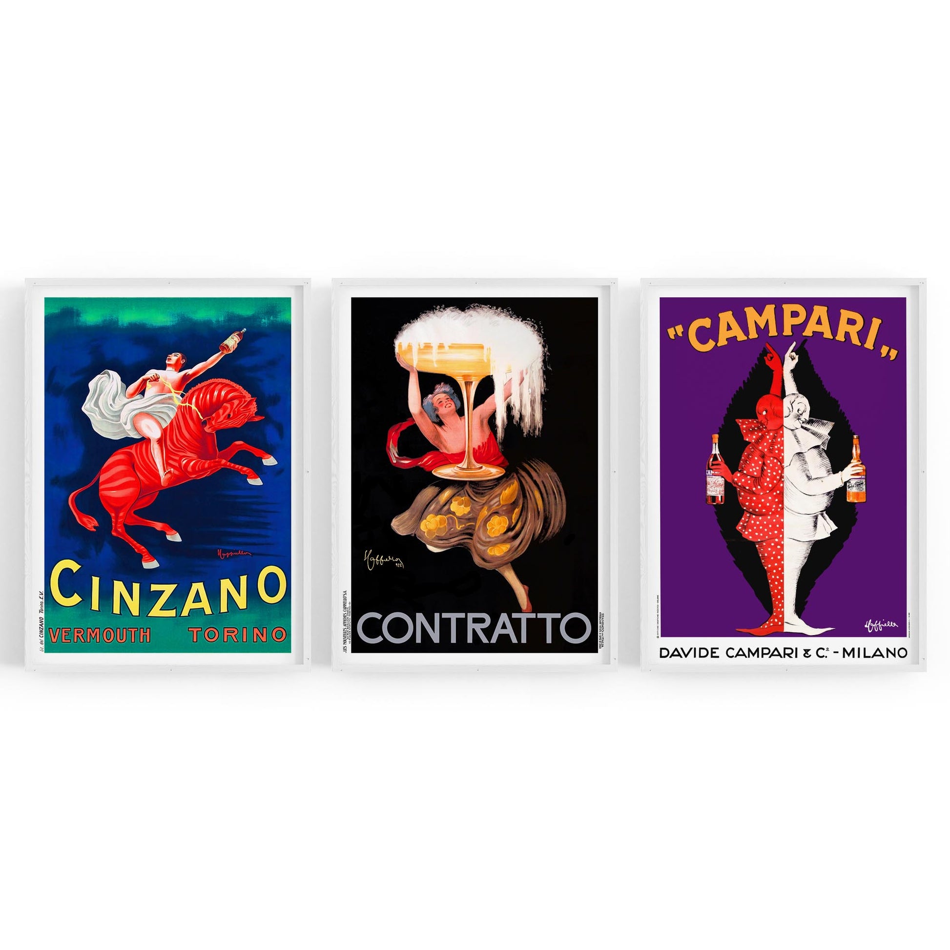 Set of Italian Vintage Cafe Restaurant Drink Wall Art - The Affordable Art Company