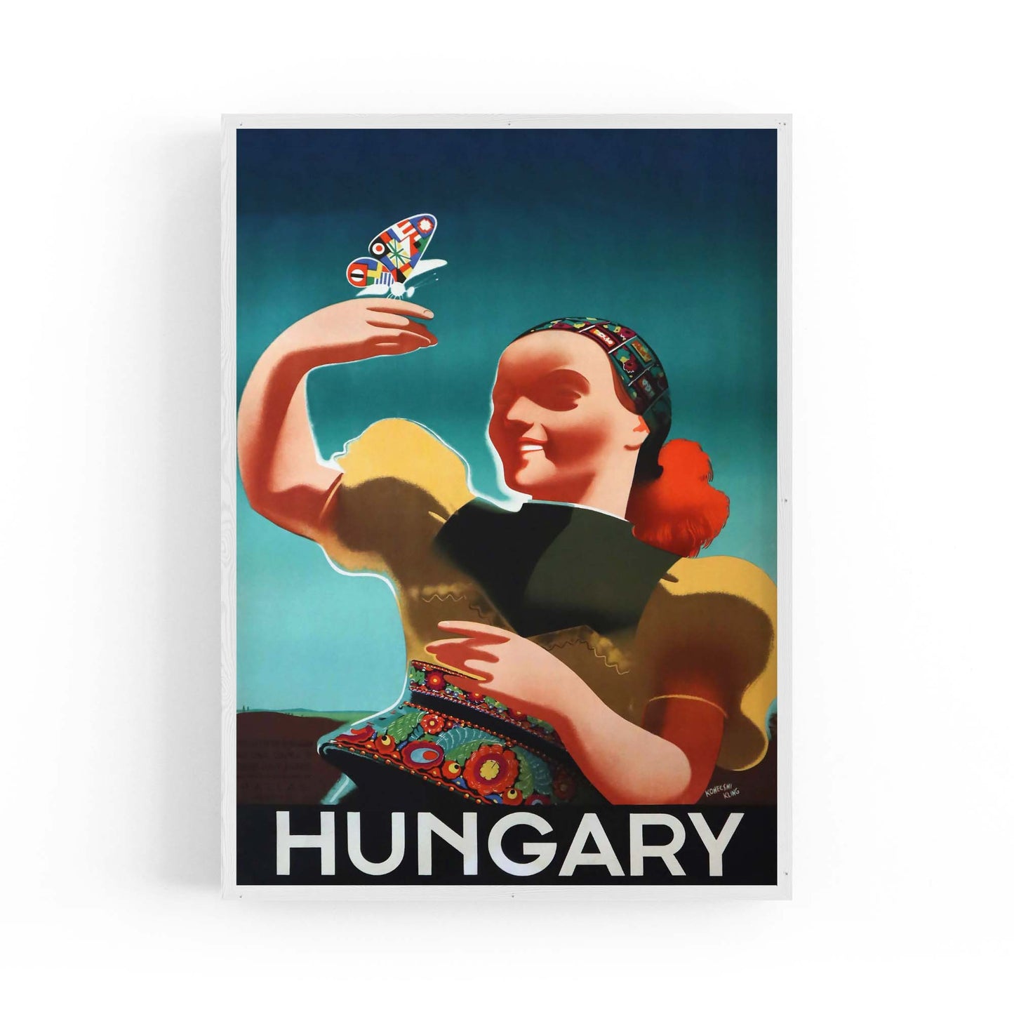 Hungary Vintage Travel Advert Wall Art - The Affordable Art Company