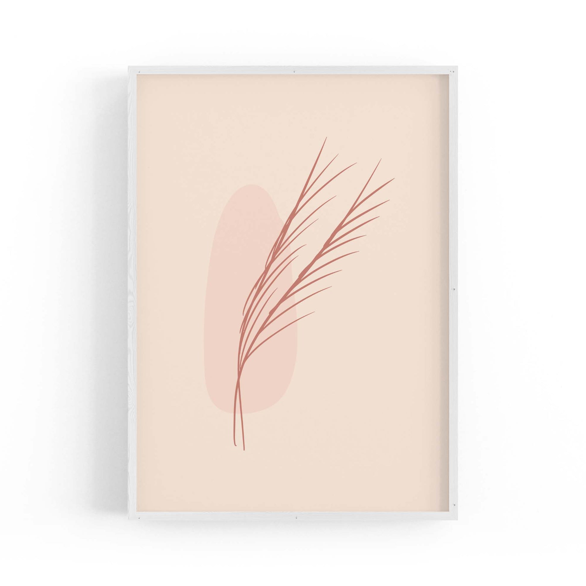 Minimal Branch Retro Pink & Pastel Wall Art - The Affordable Art Company