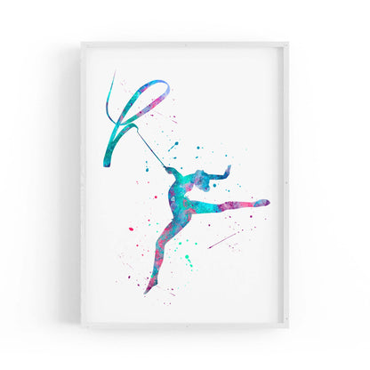 Gymnast Dance Girls Bedroom Gymnastics Wall Art #5 - The Affordable Art Company