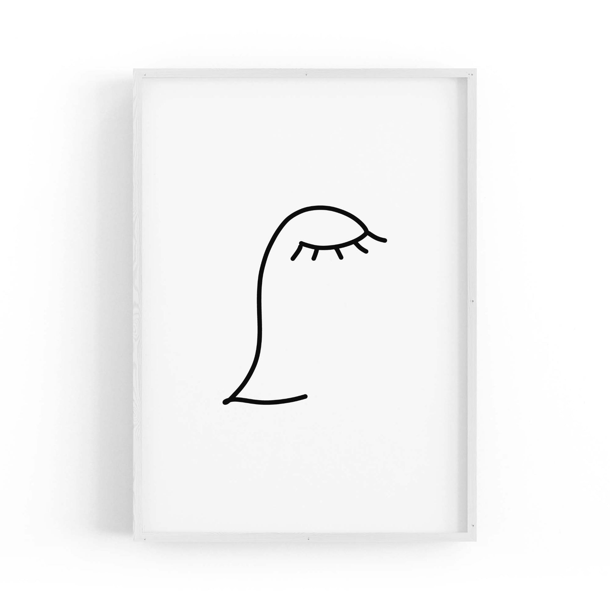 Minimal Abstract Line Face Modern Wall Art #10 - The Affordable Art Company