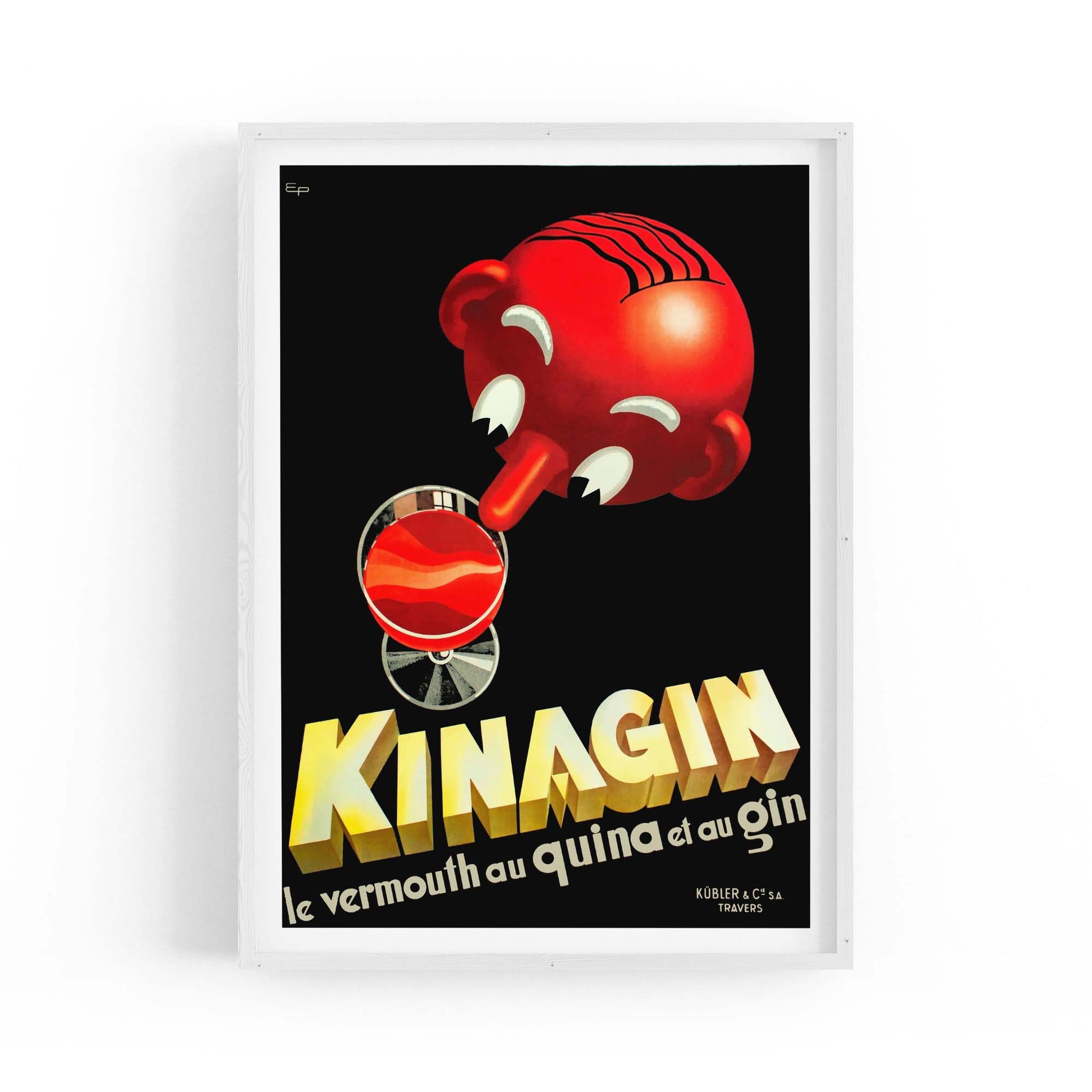 Kinagin Vermouth Vintage Drink Advert Wall Art - The Affordable Art Company