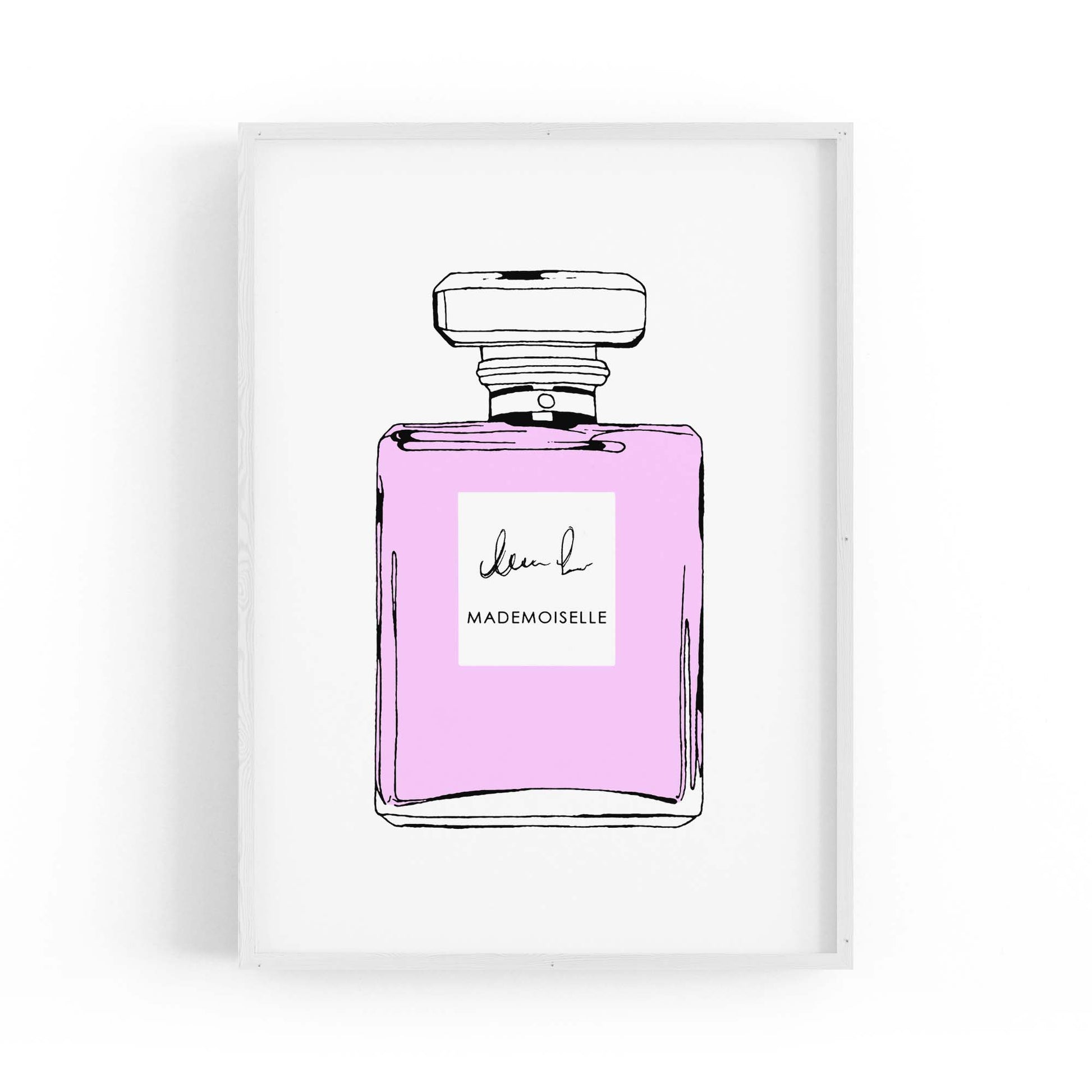 Violet Minimal Perfume Bottle Fashion Wall Art - The Affordable Art Company