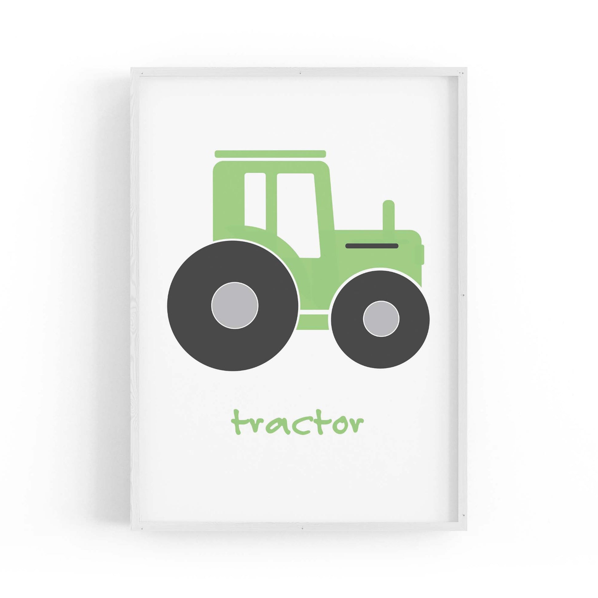 Tractor Cartoon Boys Bedroom Nursery Wall Art - The Affordable Art Company