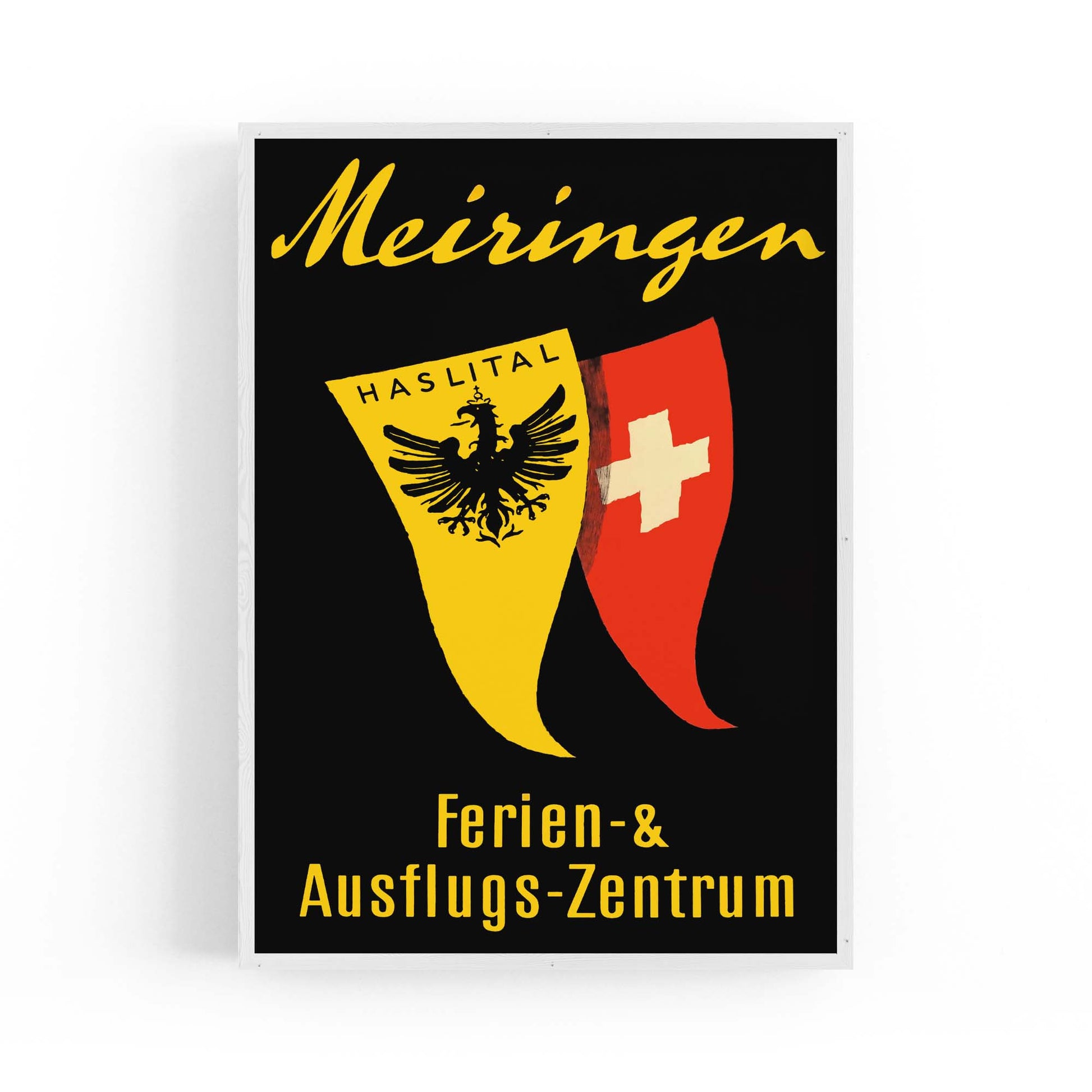 Meiringen Switzerland Vintage Travel Advert Wall Art - The Affordable Art Company