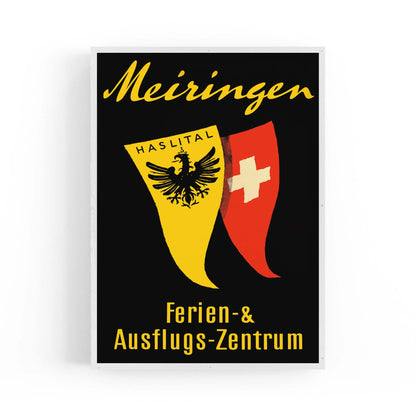 Meiringen Switzerland Vintage Travel Advert Wall Art - The Affordable Art Company