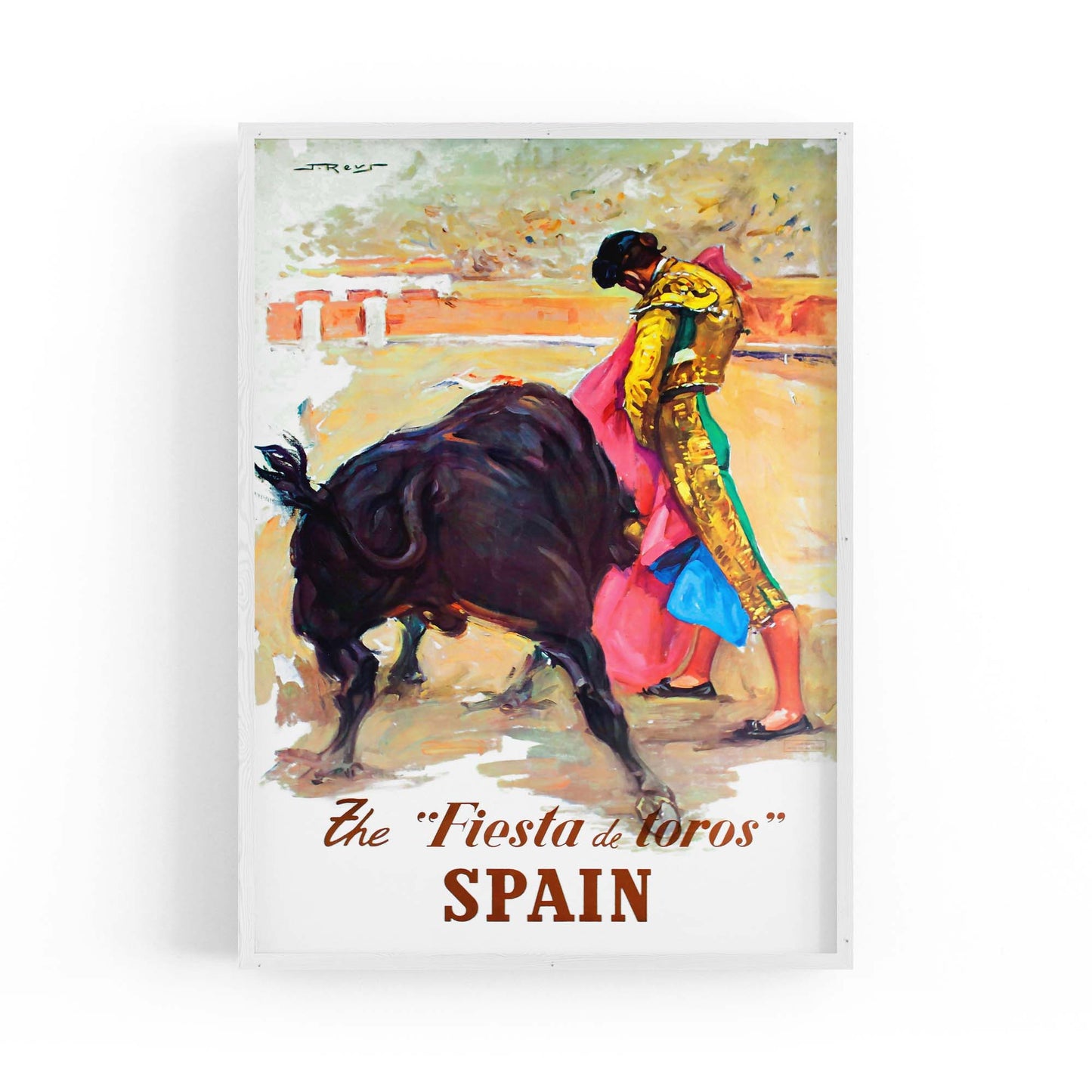 Spanish Fiesta de Toros Vintage Travel Advert Wall Art - The Affordable Art Company