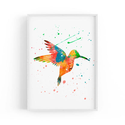 Watercolour Hummingbird Bird Nursery Wall Art #1 - The Affordable Art Company