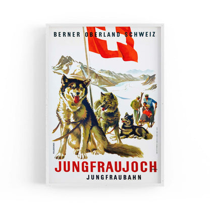 Jungfrau Switzerland Vintage Travel Advert Wall Art - The Affordable Art Company