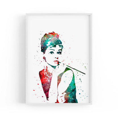 Audrey Hepburn Fashion Minimal Bedroom Wall Art #3 - The Affordable Art Company