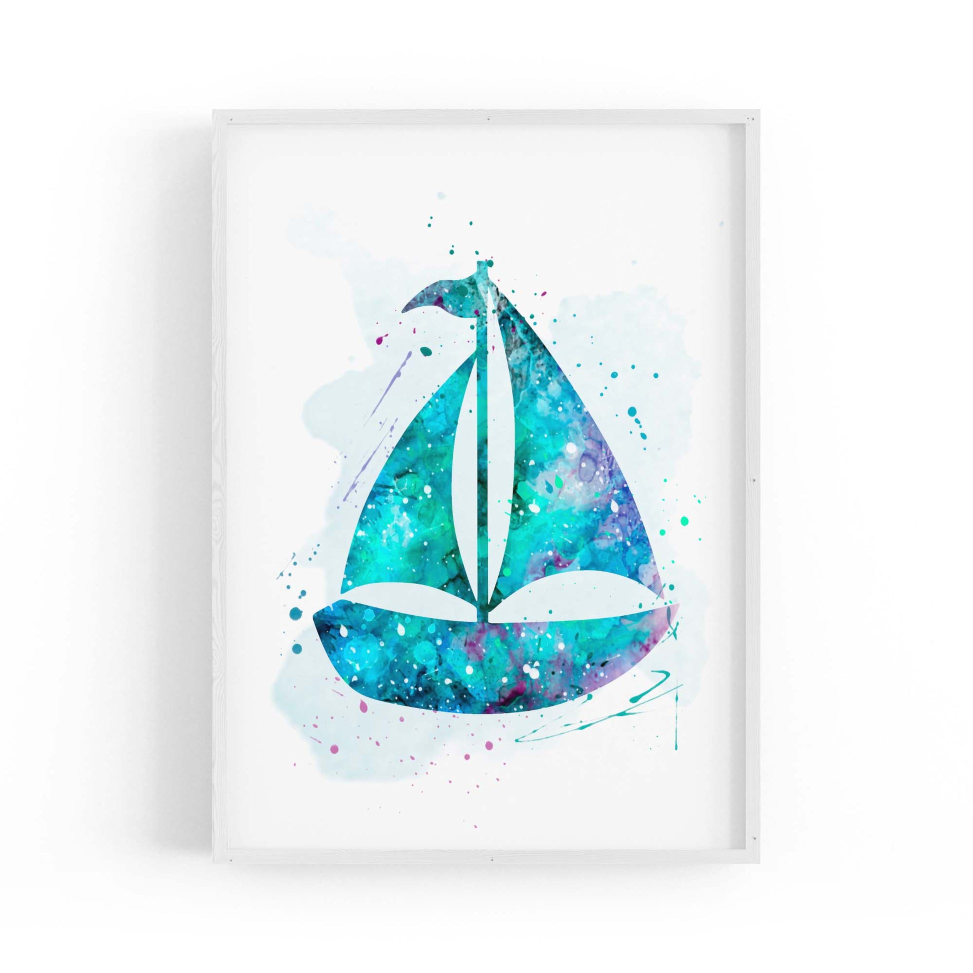 Sail Boat Coastal Painting Nautical Coast Wall Art - The Affordable Art Company