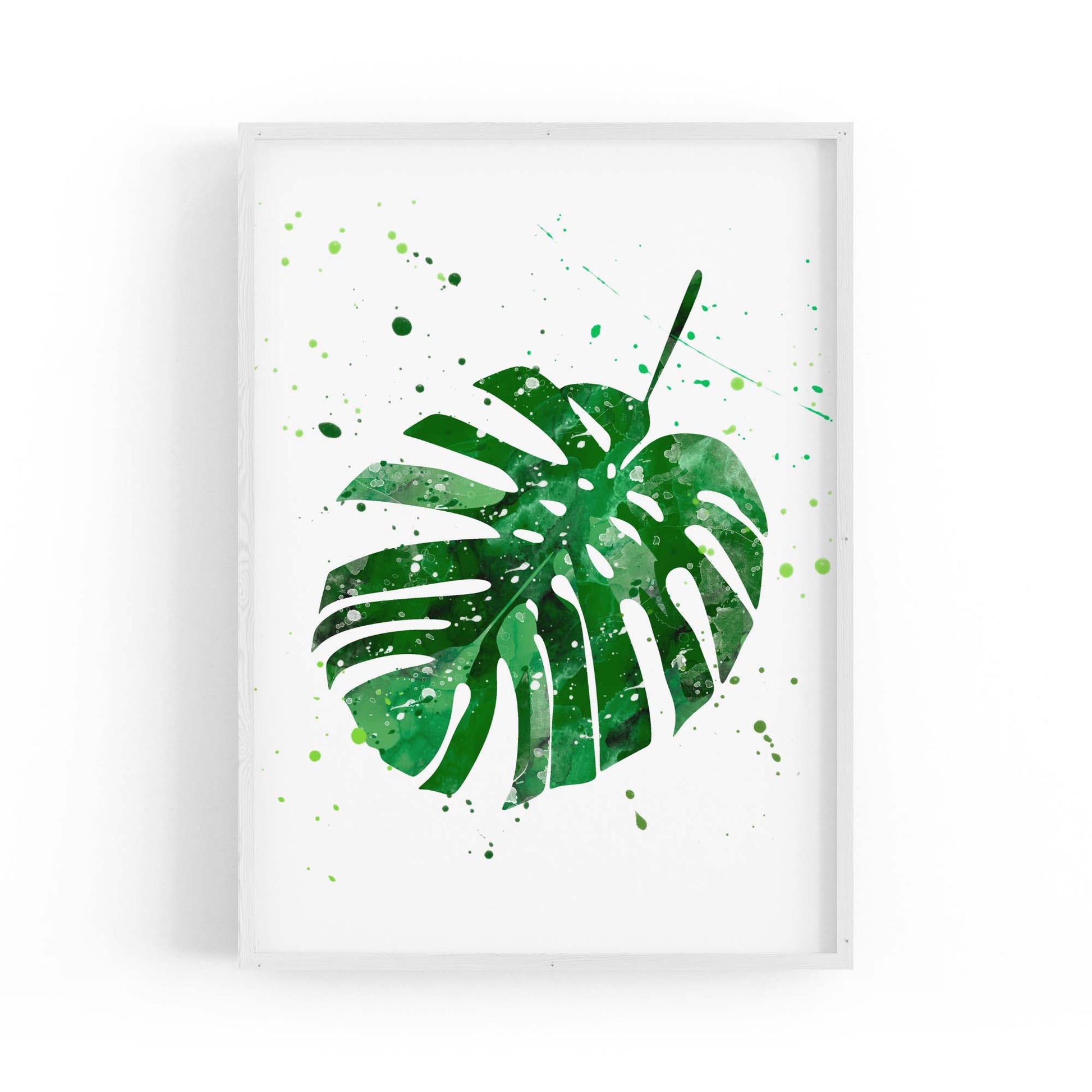 Palm Leaf Tropical Green Minimal Wall Art #4 - The Affordable Art Company