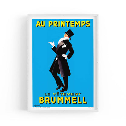 French Brummell Fashion Vintage Advert Wall Art - The Affordable Art Company