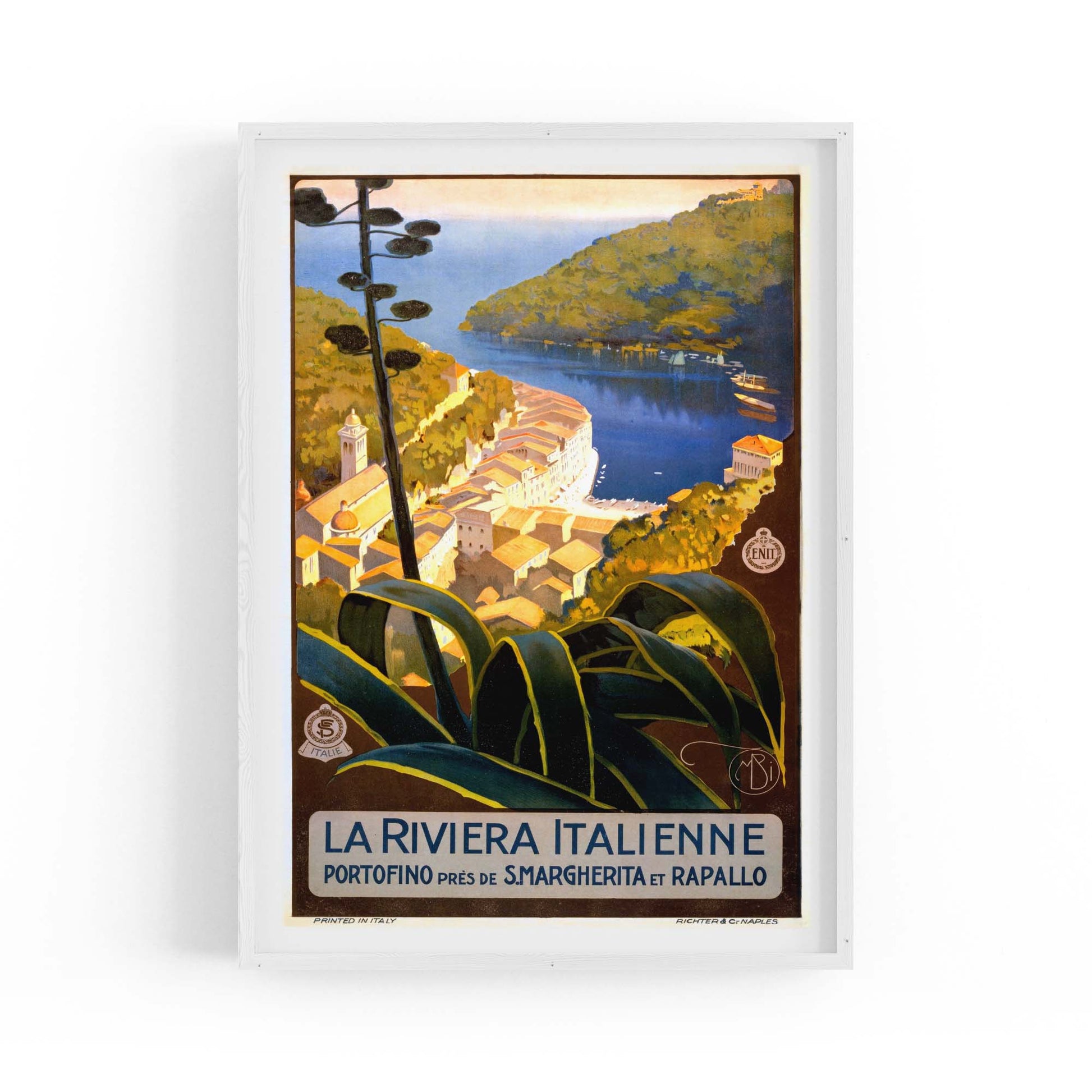 Italian Riviera Vintage Travel Advert Wall Art - The Affordable Art Company