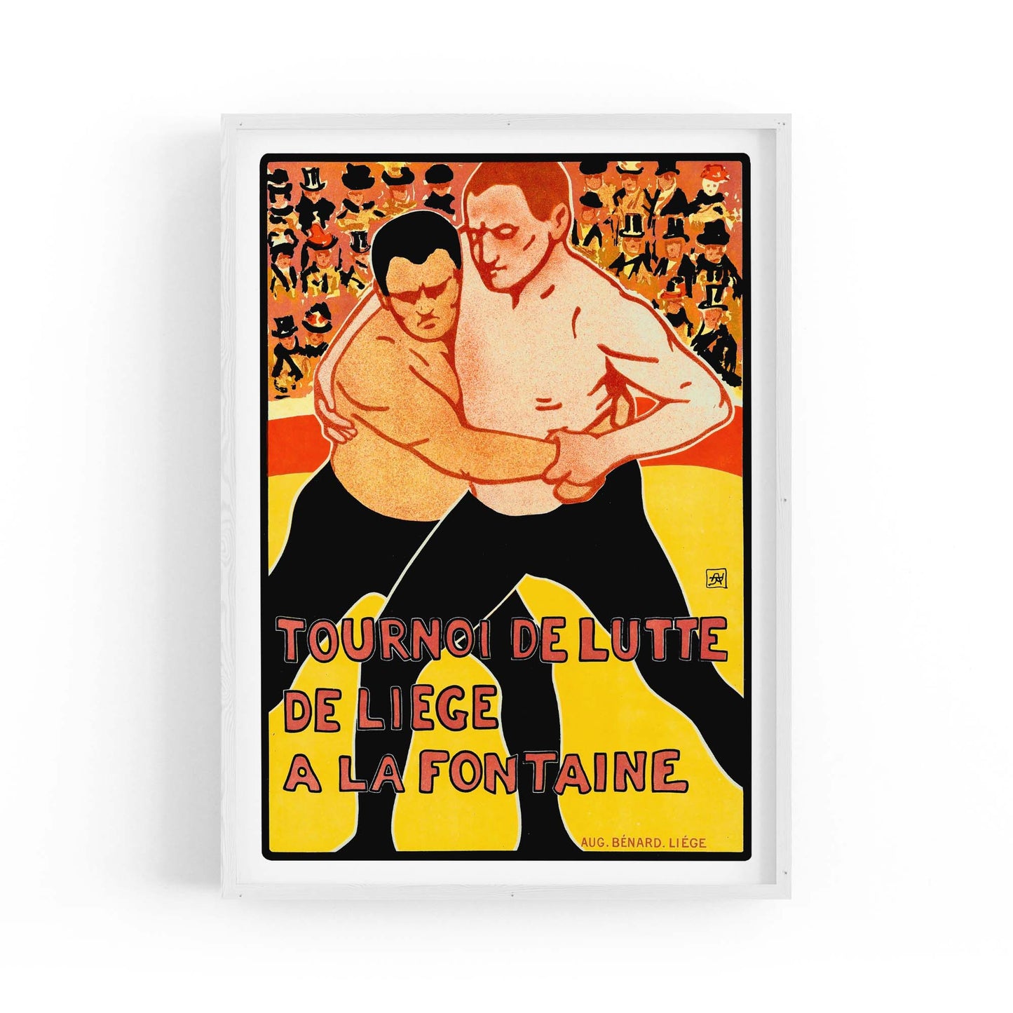 Wrestling Tournament Vintage Sports Advert Wall Art - The Affordable Art Company