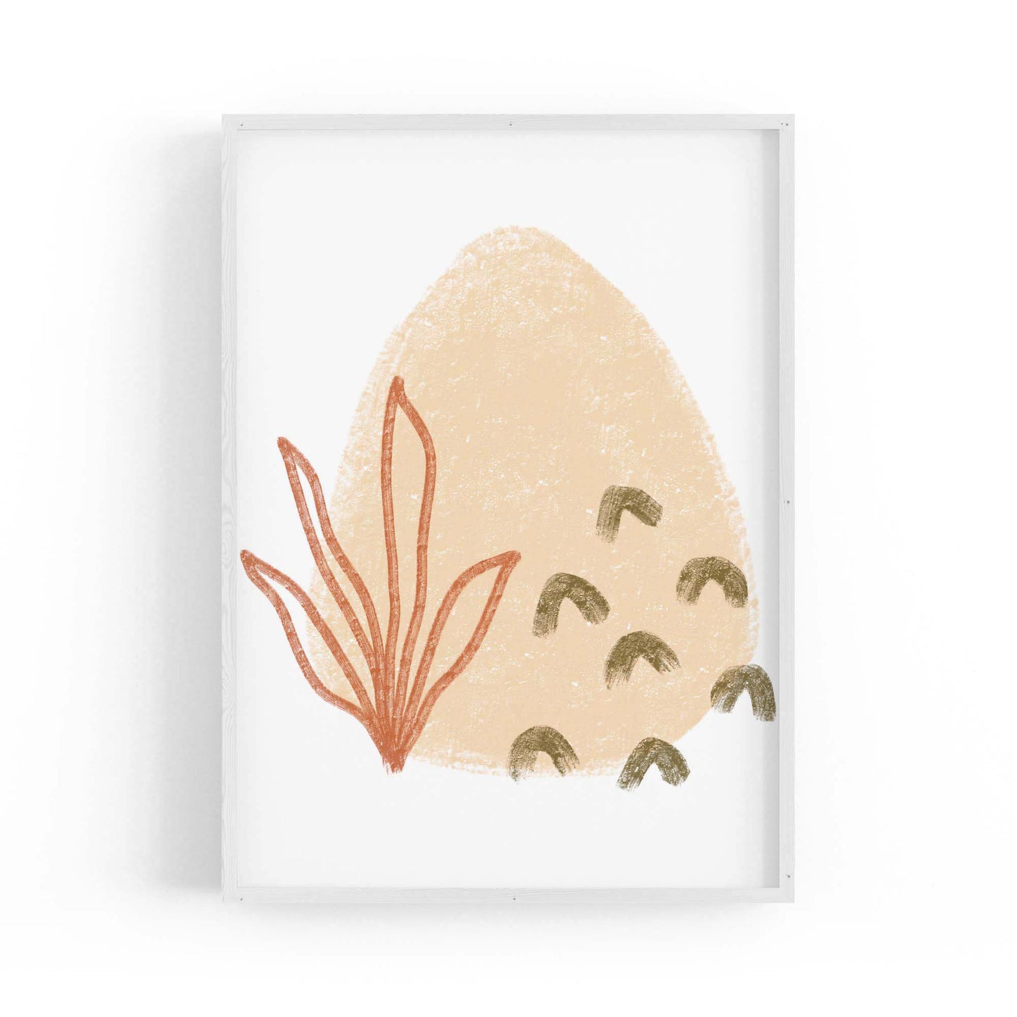 Minimal Plant Abstract Retro Kitchen Wall Art #1 - The Affordable Art Company