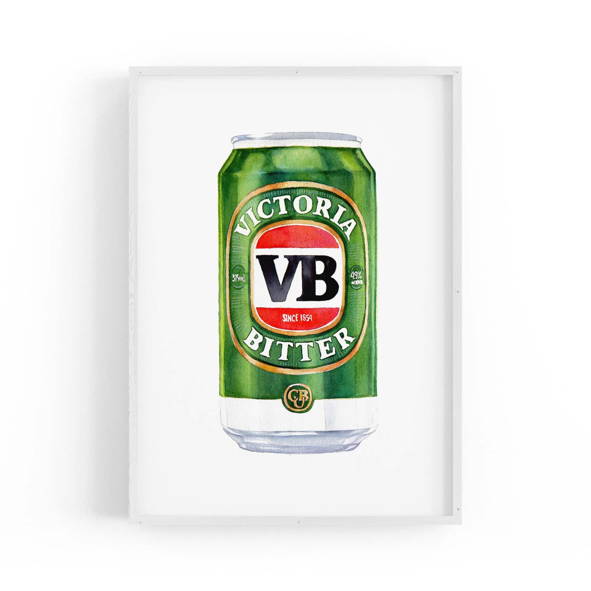 Victoria Bitter Tinnie Beer Painting Gift Wall Art - The Affordable Art Company