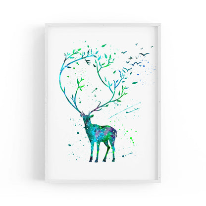 Cute Deer Woodland Animal Nursery Wall Art #2 - The Affordable Art Company