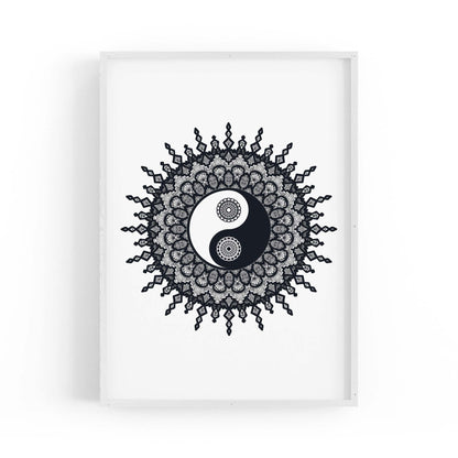 Yin Yang Mandala Calming Yoga Buddist Wall Art #10 - The Affordable Art Company