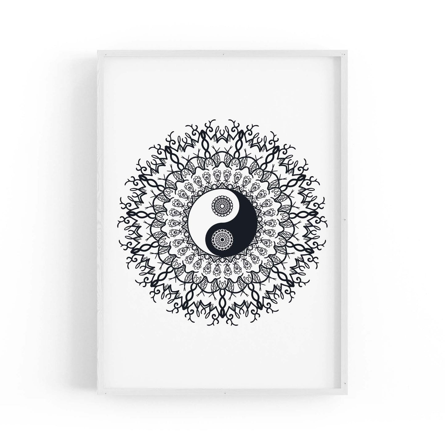 Yin Yang Mandala Calming Yoga Buddist Wall Art #4 - The Affordable Art Company