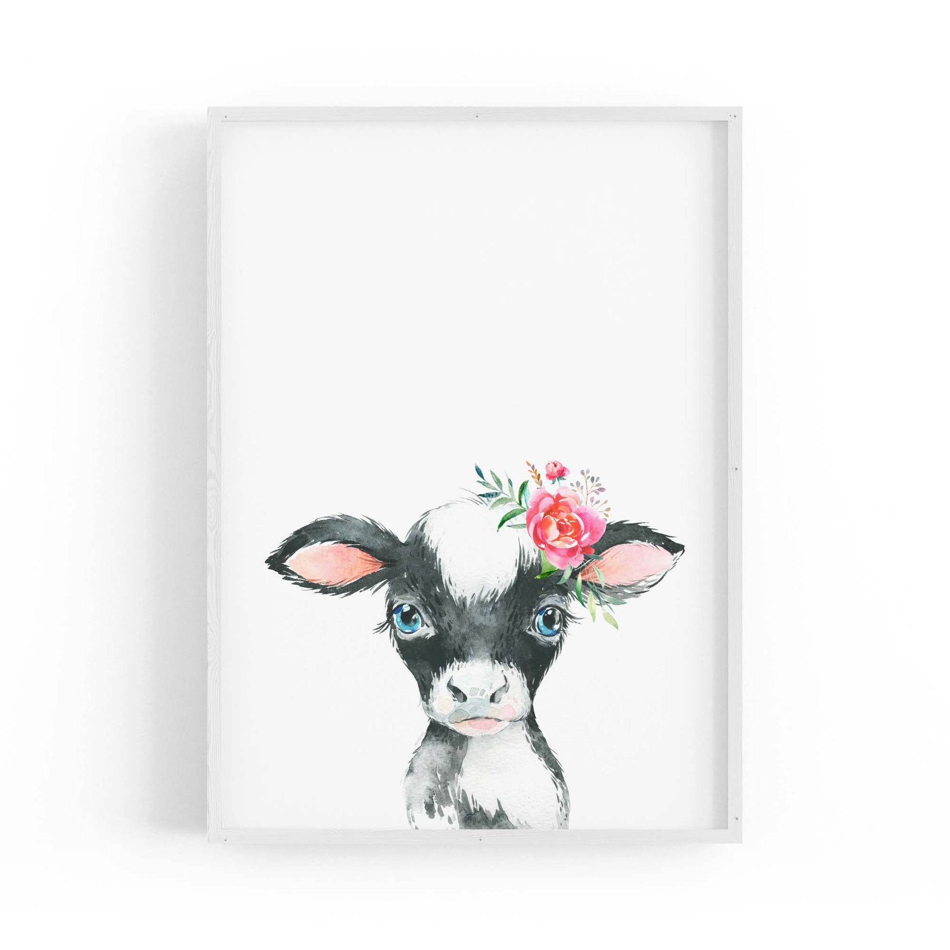Cute Baby Cow Nursery Animal Gift Wall Art #1 - The Affordable Art Company
