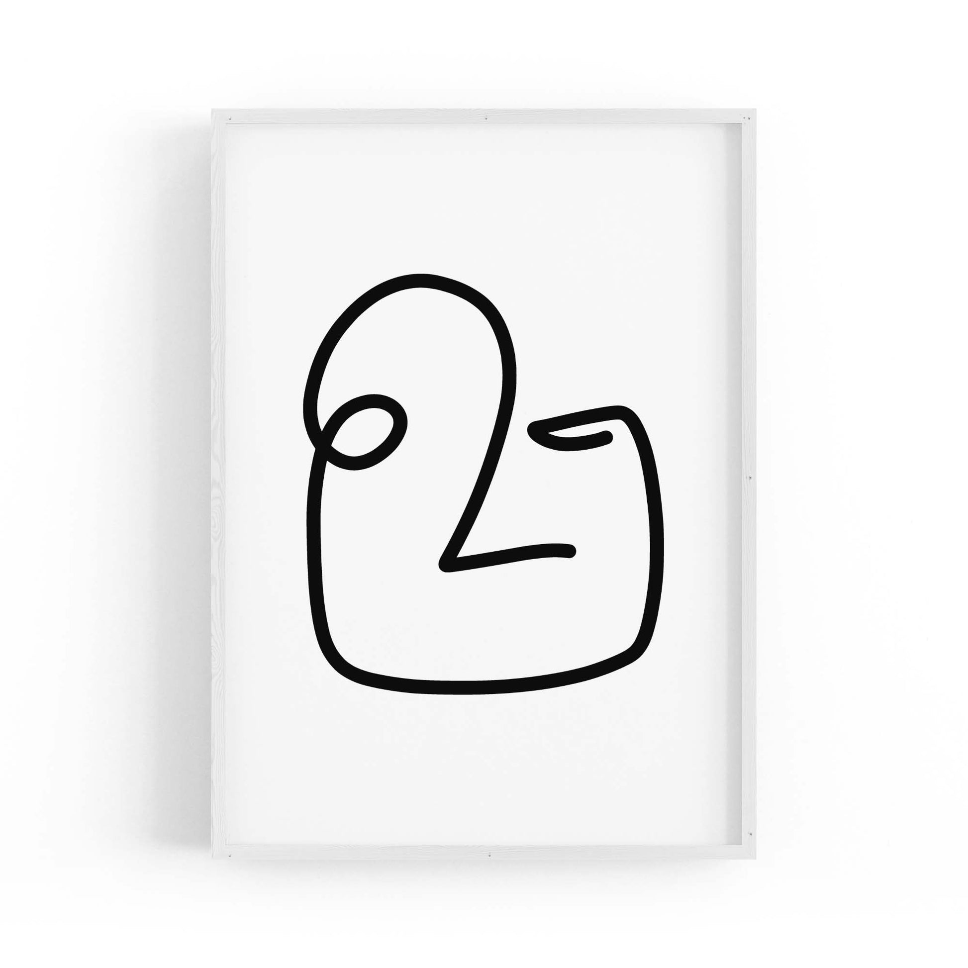 Minimal Abstract Line Face Modern Wall Art #1 - The Affordable Art Company