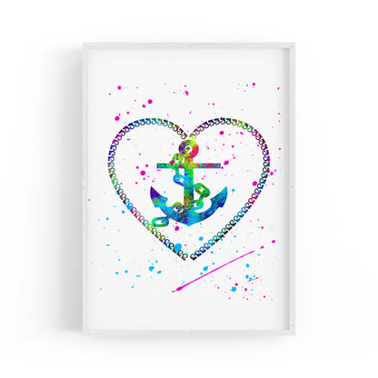 Anchor Painting Nautical Coastal Bathroom Wall Art #5 - The Affordable Art Company