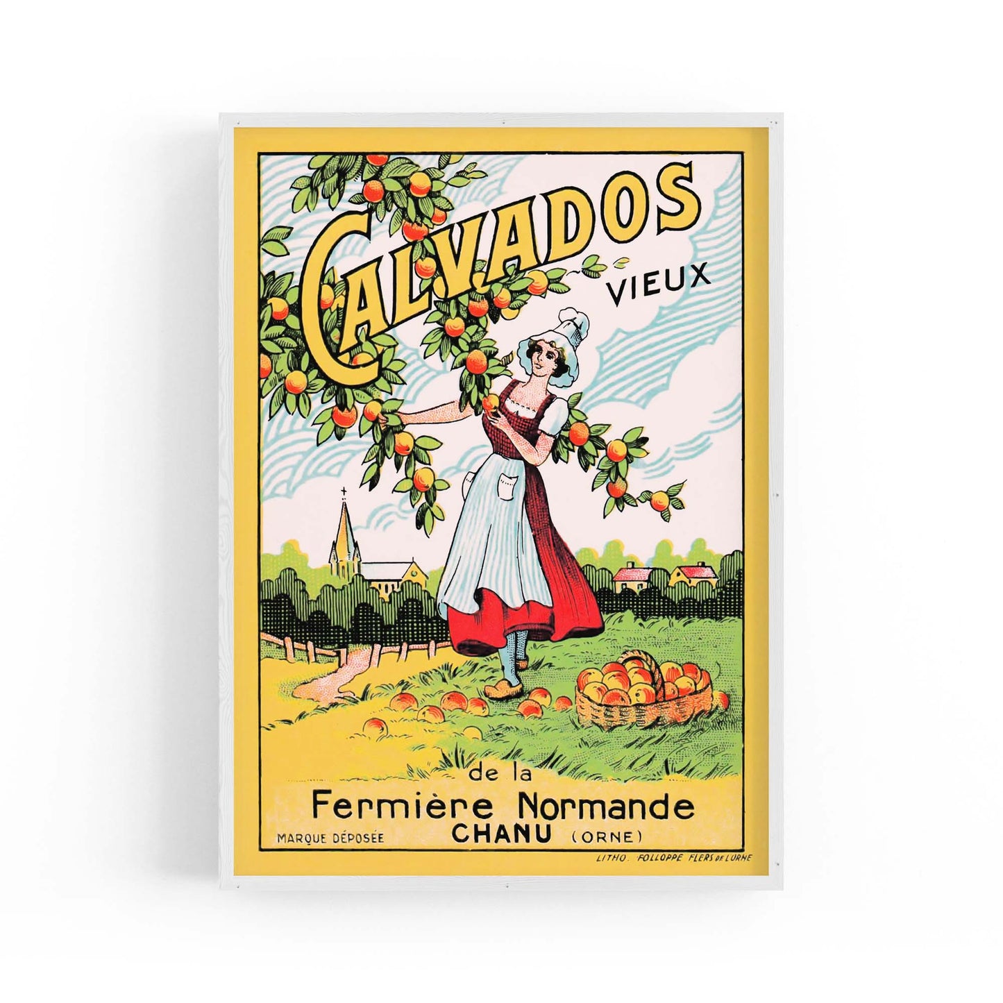 Old Calvados (Brandy) Vintage Drinks Advert Wall Art - The Affordable Art Company