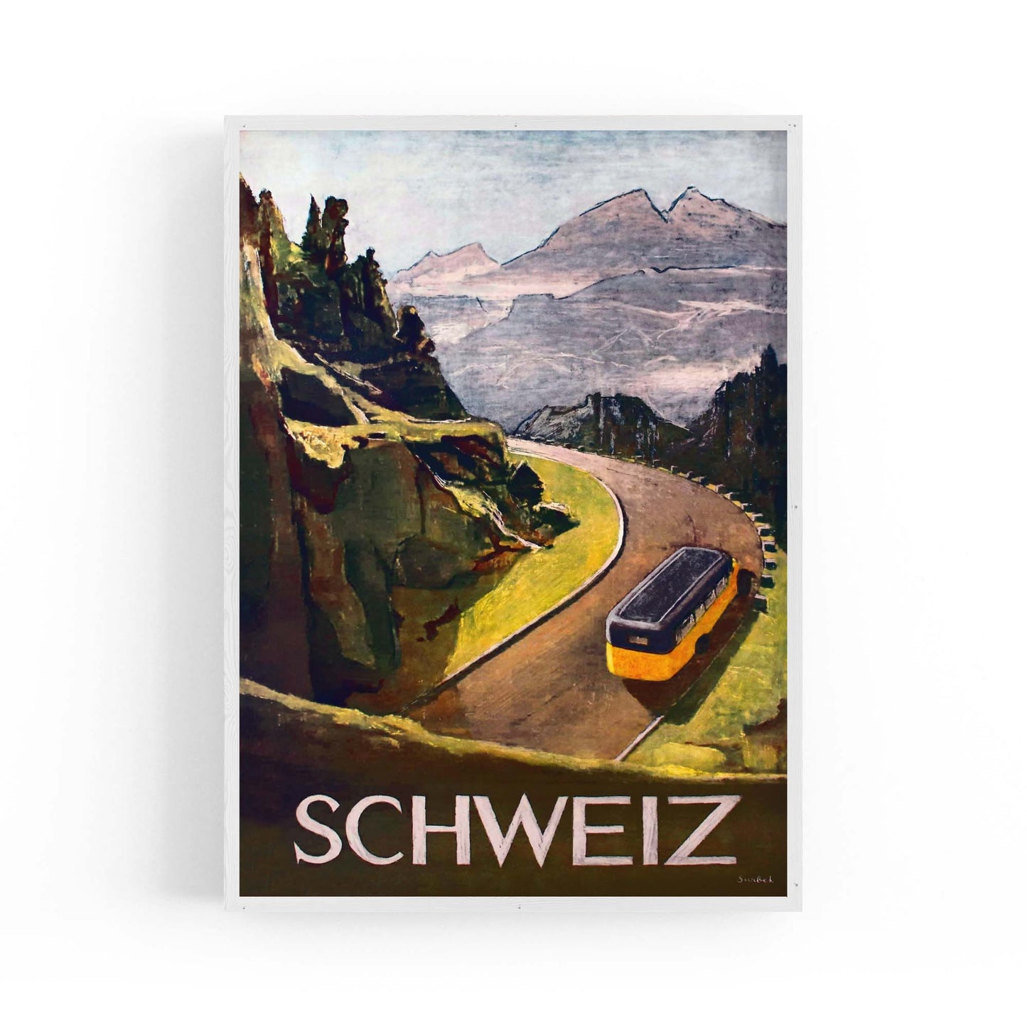 Switzerland Vintage Travel Advert Wall Art - The Affordable Art Company